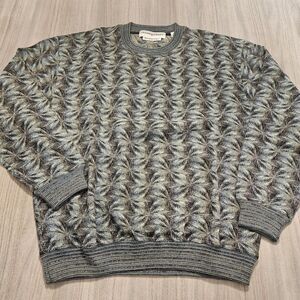 Jhane‎ Barnes Sweatshirt Mens Large Multicolor Abstract Art Pullover Casual Dad